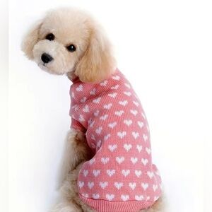 Cute dog love heart sweater
